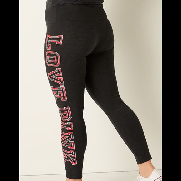 Pink Victoria’s Secret Cotton High Waist Full Length Legging NWT - Picture 1 of 8